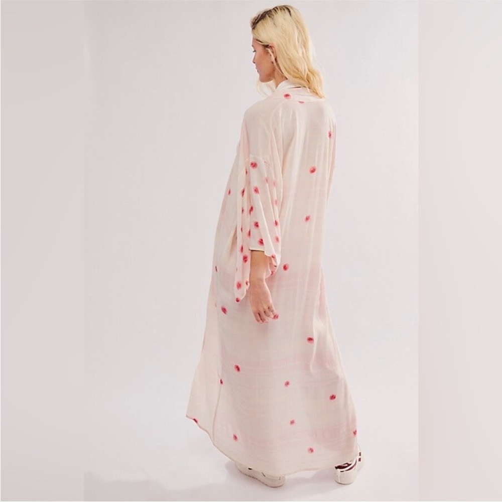 Free People Laurel Canyon Printed Rose Kimono